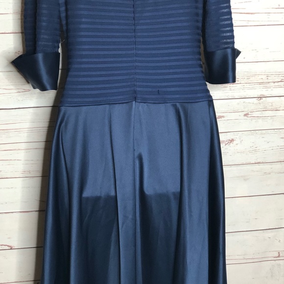JS Collection Navy Blue Long Formal Gown Size 10 - Picture 7 of 10